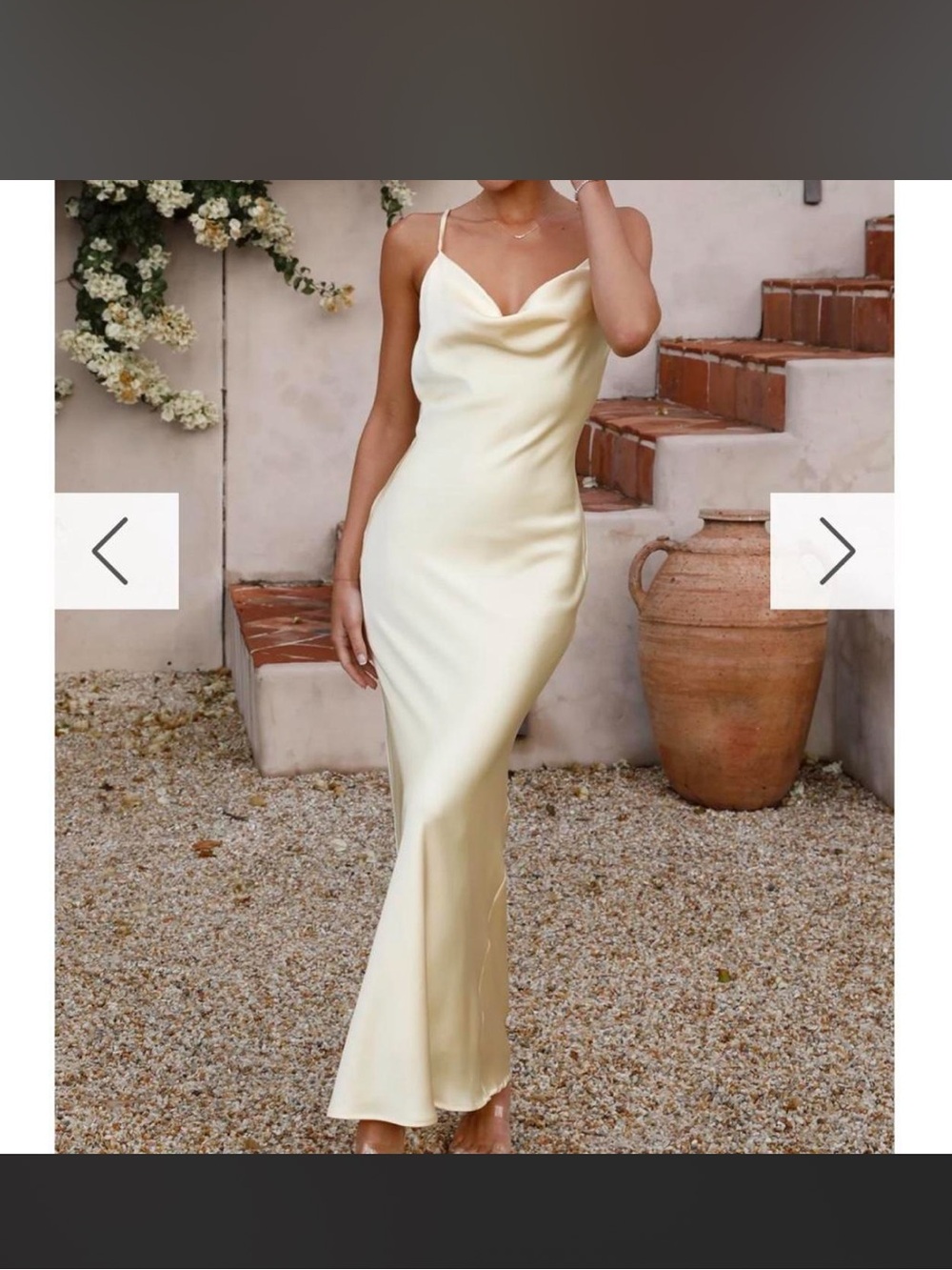 Billy J Satin Cowl Neck Maxi Dress